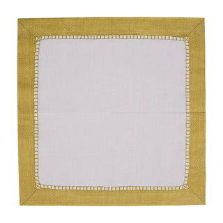 Linen Border Gold Napkin Cocktail