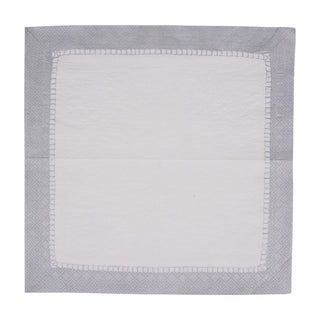 Linen Border Silver Napkin Cocktail