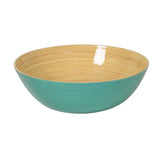 Shallow Lacquered Bamboo Bowl in Light Blue - 1 Each