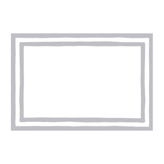 Stripe Border Silver Foil Place Card Gallery 8 In
