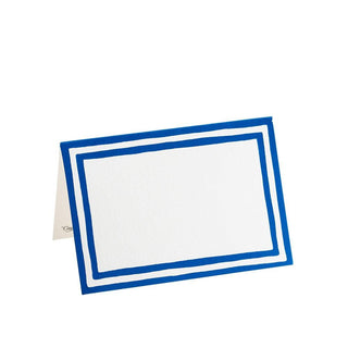 Stripe Border Blue Foil Place Card Gallery 8 In