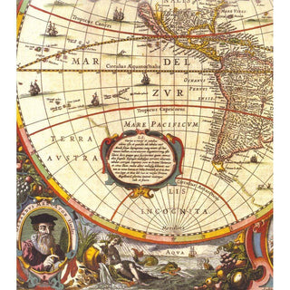 World Map Wrapping Paper Sheet