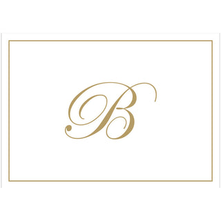 Gold Embossed Initial Note Initial Notes 8 In Embossed