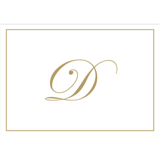 Gold Embossed Initial Note Initial Notes 8 In Embossed