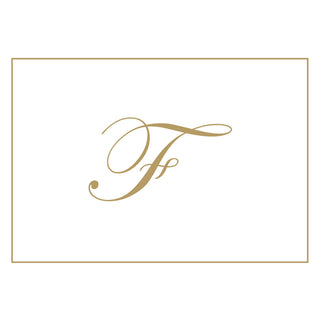 Gold Embossed Initial Note Initial Notes 8 In Embossed
