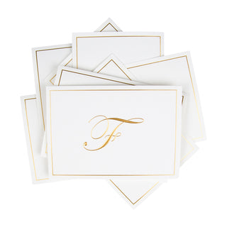Gold Embossed Initial Note Initial Notes 8 In Embossed