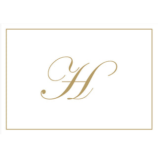 Gold Embossed Initial Note Initial Notes 8 In Embossed