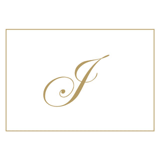 Gold Embossed Initial Note Initial Notes 8 In Embossed