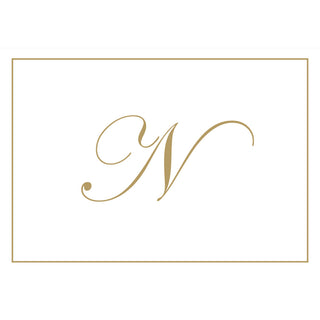 Gold Embossed Initial Note Initial Notes 8 In Embossed