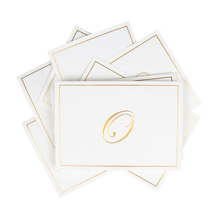 Gold Embossed Initial Note Initial Notes 8 In Embossed