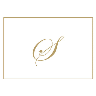 Gold Embossed Initial Note Initial Notes 8 In Embossed