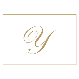 Gold Embossed Initial Note Initial Notes 8 In Embossed