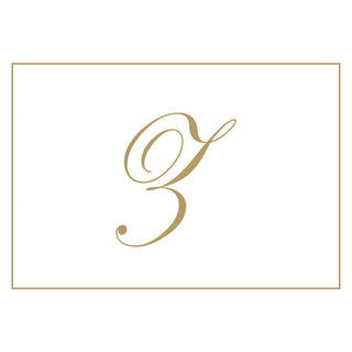 Gold Embossed Initial Note Initial Notes 8 In Embossed