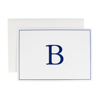 Navy Embossed Initial Note Initial Notes 8 In Embossed