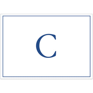 Navy Embossed Initial Note Initial Notes 8 In Embossed