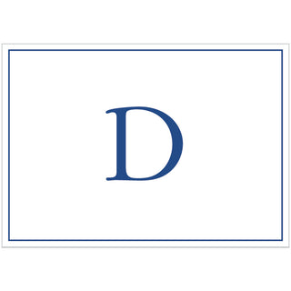 Navy Embossed Initial Note Initial Notes 8 In Embossed