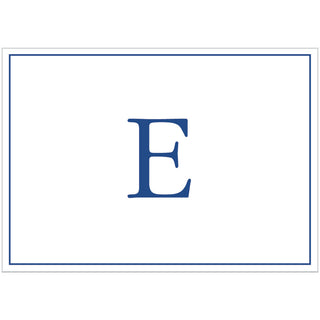 Navy Embossed Initial Note Initial Notes 8 In Embossed
