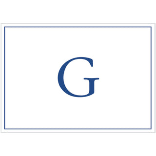 Navy Embossed Initial Note Initial Notes 8 In Embossed