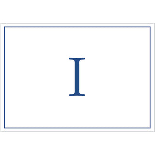 Navy Embossed Initial Note Initial Notes 8 In Embossed