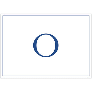 Navy Embossed Initial Note Initial Notes 8 In Embossed