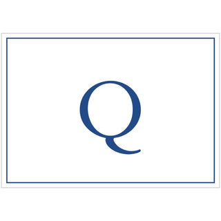 Navy Embossed Initial Note Initial Notes 8 In Embossed