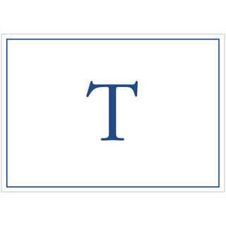 Navy Embossed Initial Note Initial Notes 8 In Embossed