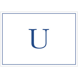 Navy Embossed Initial Note Initial Notes 8 In Embossed