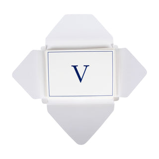 Navy Embossed Initial Note Initial Notes 8 In Embossed