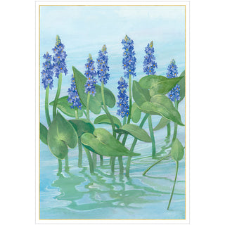 Flowers In Water Sympathy Greeting Card - 1 card with envelope