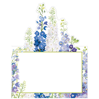 Delphiniums Place Cards Die Cut Package 8 In