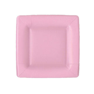 Grosgrain Light Pink  Sq Salad/Dessert Plates Square