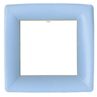 Grosgrain Lt Blue Sq Dinner Plates Square