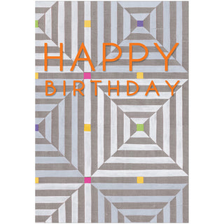 Geometric (Ff) Birthday Greeting Card - 1 card with envelope