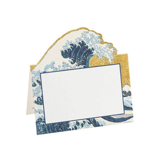 The Great Wave Gold Place Cards Die Cut Package 8 In