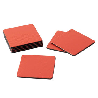Orange Square Lizard Coasters - set of 8