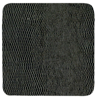Black Square Lizard Coasters - set of 8