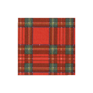Royal Plaid Napkin Cocktail