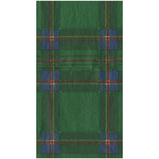 Royal Plaid Green Guest Towel - package of 15