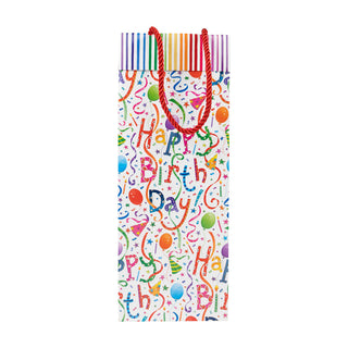 Happy Birthday Bottle Bag 5 X 3 1/2 X 13