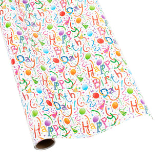 Happy Birthday  Roll Wrap 30 Inch X 8Ft-2 Inch Core