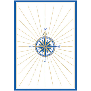 Compass Embossed Foil Graduation Die Cut Greeting Card - 1 card with envelope