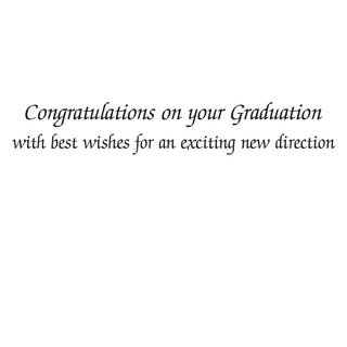 Compass Embossed Foil Graduation Die Cut Greeting Card - 1 card with envelope