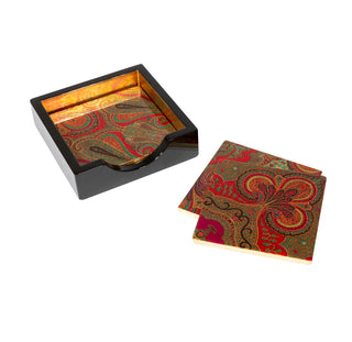 Jaipur Fuchsia Lacquer Coasters Set Of 4