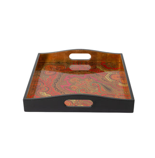 Jaipur Fuchsia Lacquer Square Tray-14X14