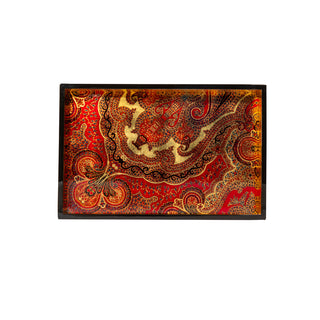 Jaipur Crimson Lacquer Sm Rect Tray-8 7/8 X 13 3/4
