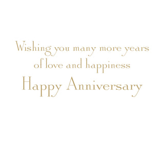 Pink Roses Anniversary Greeting Card - 1 card with envelope