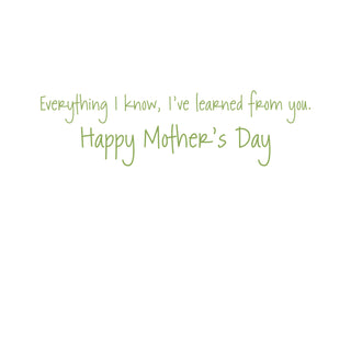 Elephant Mother And Baby Foil Mother's Day Die Cut Greeting Card - 1 card with envelope