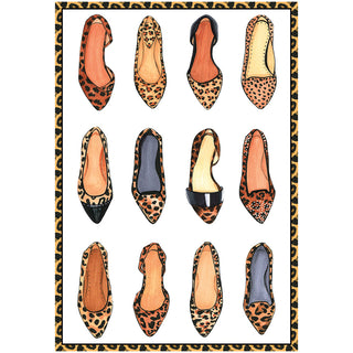Leopard Print Shoes Mother's Day Greeting Card - 1 card with envelope