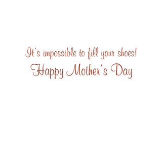 Leopard Print Shoes Mother's Day Greeting Card - 1 card with envelope