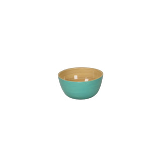 Mini Shallow Bamboo Bowl in Light Blue - Set of 4